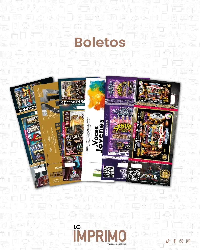 Boletos Foliados con Pleca Desprendible